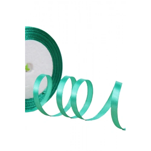 Saten Kurdele 6 Mm Su Yeşili 1 Metre