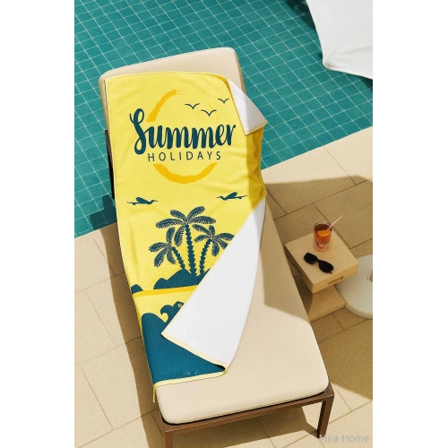 SeaDream Tropikal Desenli Plaj Havlusu 70X140 Cm Summer Holiday