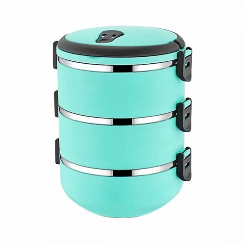 Sefer Tası Yemek Termosu Saklama Kabı Termosu 3lü - Turkuaz (5365)