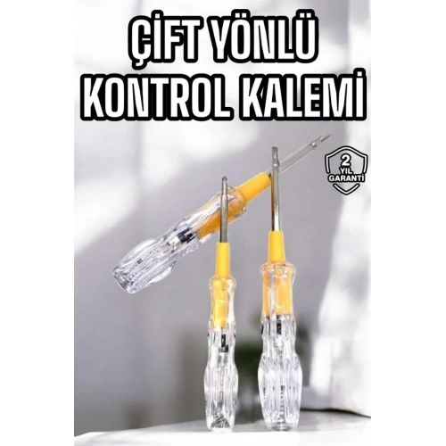Şeffaf Tornavida Çift Taraflı Elektrik Kontrol Kalemi