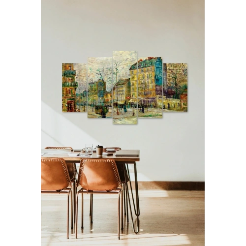 Şehir Manzarası 5 Parçalı Mdf Tablo 60 x 100