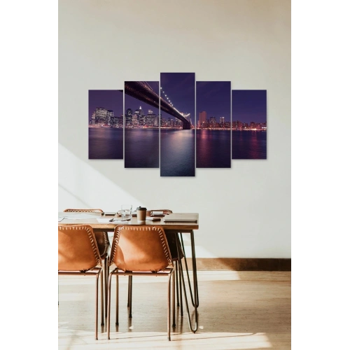 Şehir ve Deniz 5 Parçalı Mdf Tablo 60 x 100