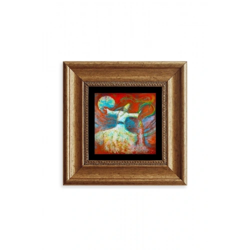 Semazen Çerçeveli Taş Tablo 20 cm