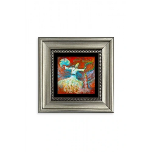 Semazen Çerçeveli Taş Tablo 20 cm