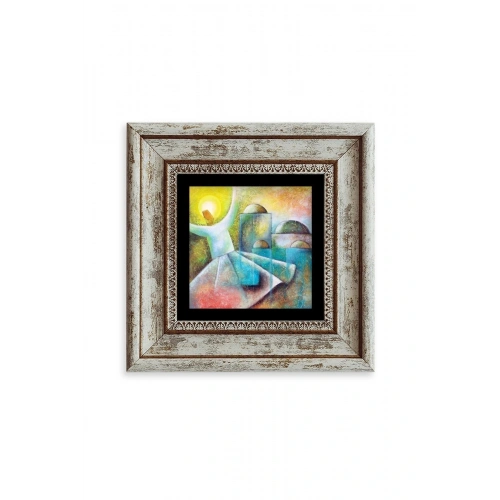 Semazen Mevlevi Çerçeveli Taş Tablo 20 cm