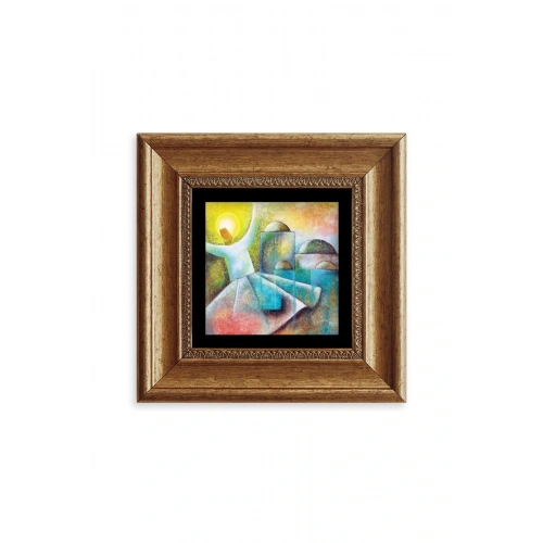 Semazen Mevlevi Çerçeveli Taş Tablo 20 cm