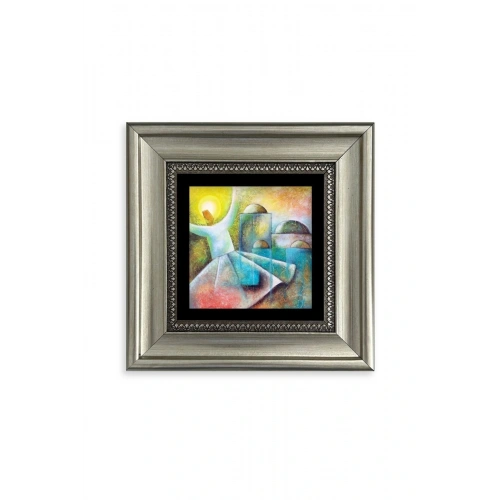 Semazen Mevlevi Çerçeveli Taş Tablo 20 cm