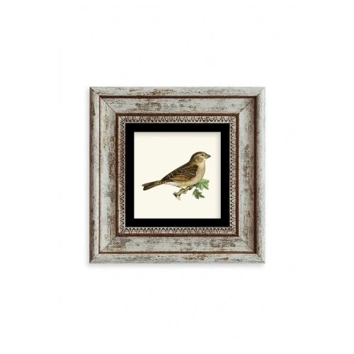 Serçe Çerçeveli Taş Tablo 20 cm