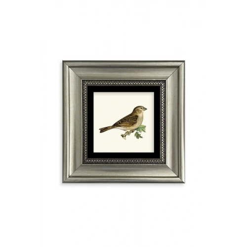 Serçe Çerçeveli Taş Tablo 20 cm