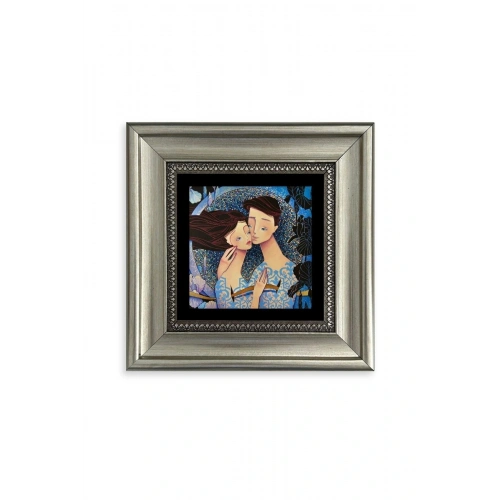 Sevgililer Çerçeveli Taş Tablo 20 cm