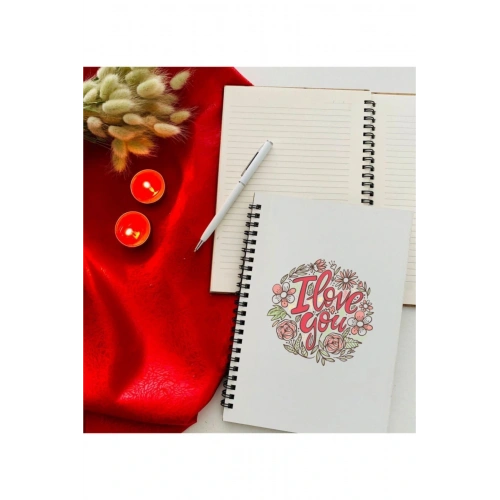 Sevgililer Günü I Love You Defter Kalem Seti