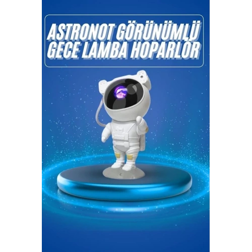 Sevimli Astronot Bluetooth Hoparlör Ve Projeksiyon Lamba