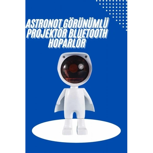Sevimli Astronot Gökkuşağı Projektör Gece Lambası 1 Adet
