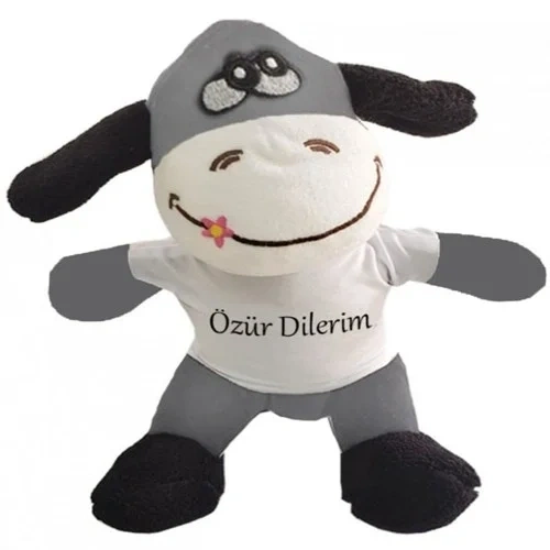 Sevimli Peluş Eşek Oyuncak 24 Cm Tişörtlü Hediye