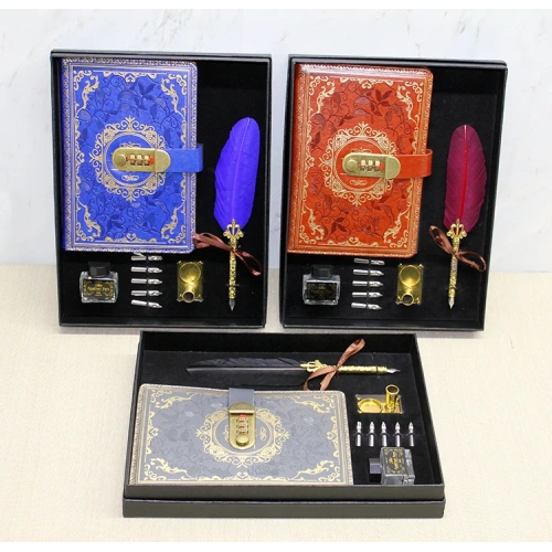 Şifreli Deri Defter Ve Divit Hokka Seti