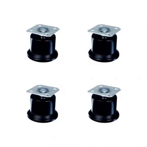 Şık Bekleme Tablalı 50mm Siyah 4 Adet