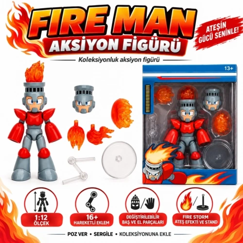 Şık Fire Man Figürü 1 Adet Dekoratif Aksesuar