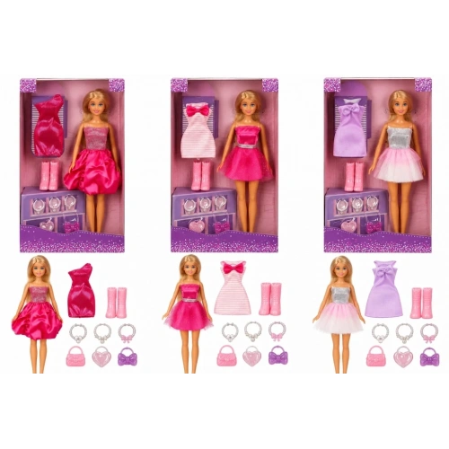Şık Gece Elbiseli Bebek Seti 29 Cm - 1 Adet