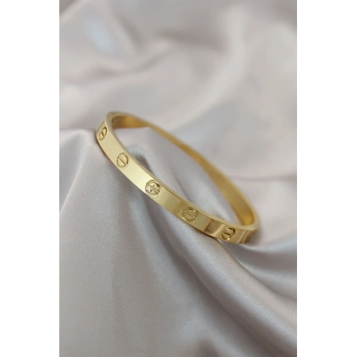 Şık Gold Renk Çelik Bileklik 1 Adet