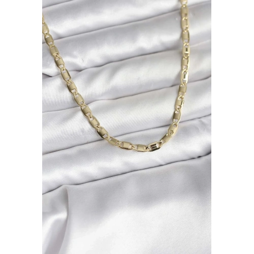 Şık Gold Renk Kaplama Kadın Kolye 14k Plaka