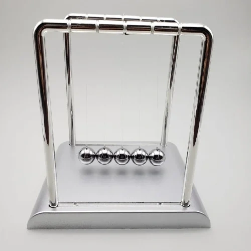 Şık Gümüş Denge Balans 18 Cm Ofis Dekoru