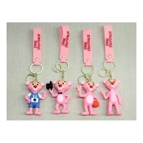 Şık Pembe Panter Silikon Anahtarlık 21 Cm