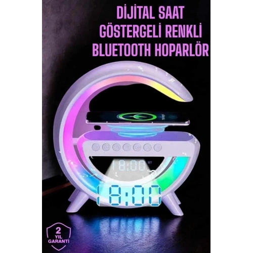Şık Tasarımlı Akıllı Bluetooth Hoparlör Kablosuz Şarj Standı