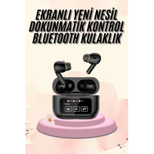 Şık Tasarımlı Bluetooth Kulaklık 5.0 Ekranlı Model