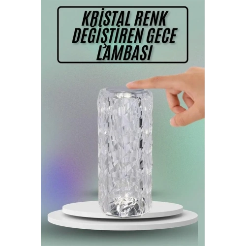 Şık Tasarımlı Sensörlü Şarjlı Kristal Lamba E10 Duy
