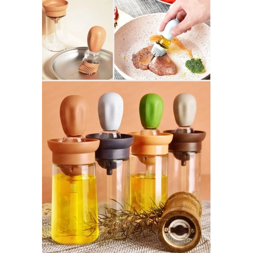 Silikon Hazneli Fırçalı Yağdanlık