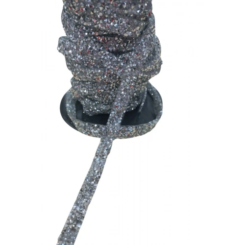 Silikonlu Yapıştırma Taş Şerit 2 Cm Gümüş 5 Metre