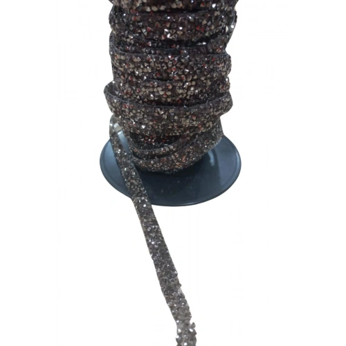 Silikonlu Yapıştırma Taş Şerit 2 Cm Siyah 1 Metre