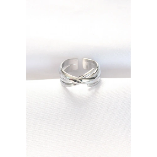 Silver Renk Yüzük - Pratik Tasarım (kalın Model)