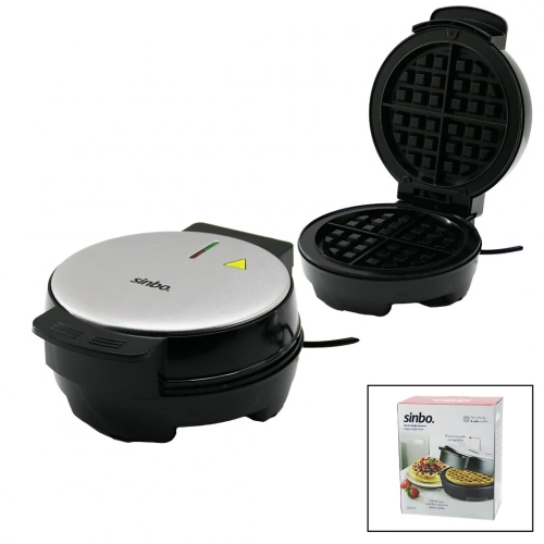 Sinbo Belçika Waffle Makinesi - 4 Waffle Kapasiteli - Yapışmaz Plaka