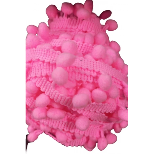Sıralı Ponpon 1 Metre Pembe