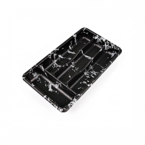 SİYAH - 4 BÖLMELİ ÇEKMECE İÇİ KAŞIKLIK 36X20CM (5365)