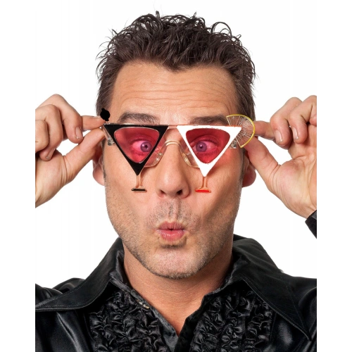 Black White Color Martini Party Glasses (5365)