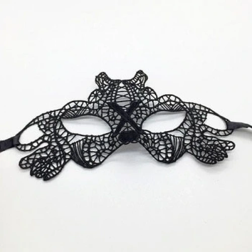Black Lace Embroidered Ball Mask 11 No