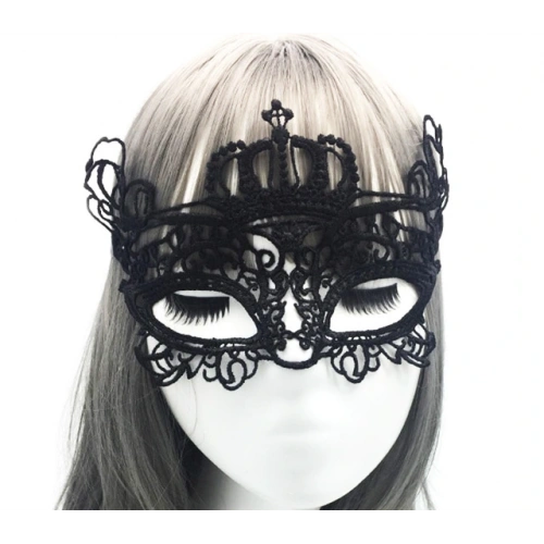 Black Lace Embroidered Ball Mask No. 9