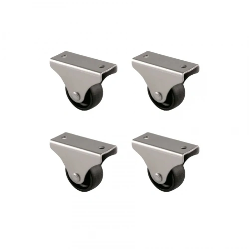 Siyah Furç Sabit Teker 32mm 4 Adet Set