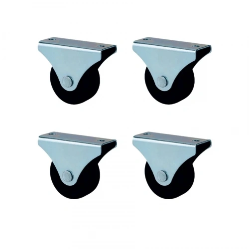 Siyah Furç Sabit Teker 56mm 4 Adet Set