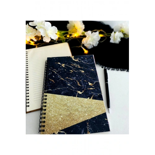 Siyah Gold Defter Kalem Seti