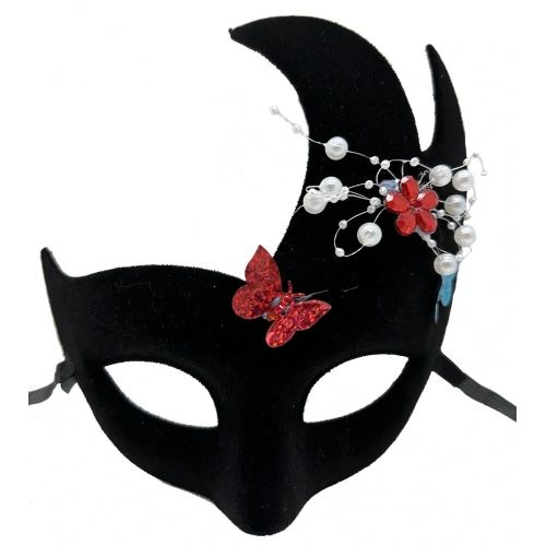Black Velvet Venice Party Mask