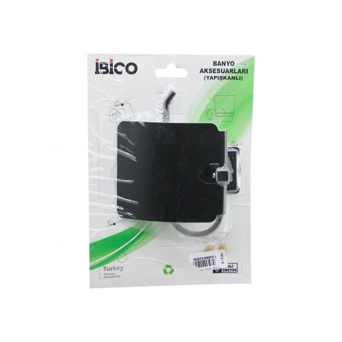 SİYAH   METAL   GENİŞ KAPAK   WC KAĞITLIK   YAPIŞKANLI MONTAJ BNY-703G (5365)