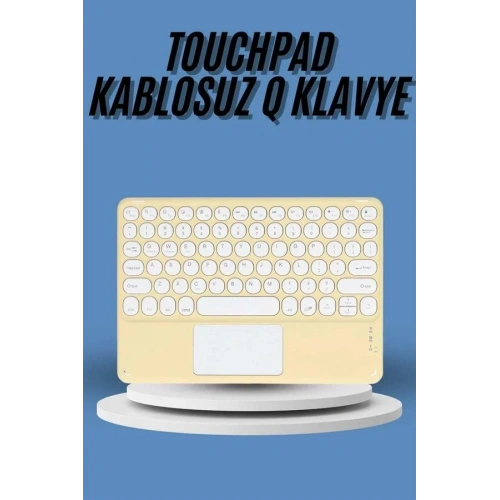 Slim Kablosuz Bluetooth Klavye Ve Touchpad Tüm Cihazlar İçin