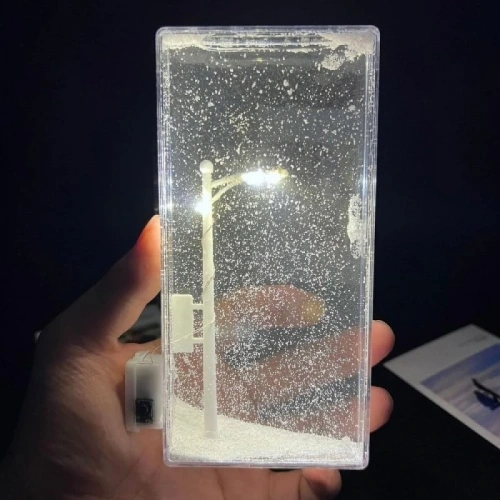 Street Lamp Snow Globe Disassembled