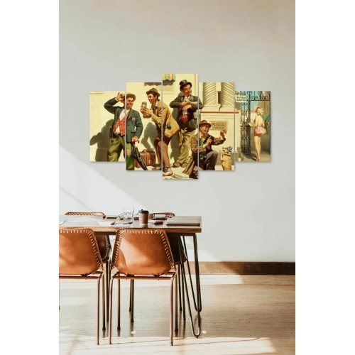 Sokaklar 5 Parçalı Mdf Tablo 60 x 100