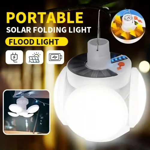 Solar Güneş Enerji Ve Usb Sarjlı 5 Kanatlı Led Lamba (5365)