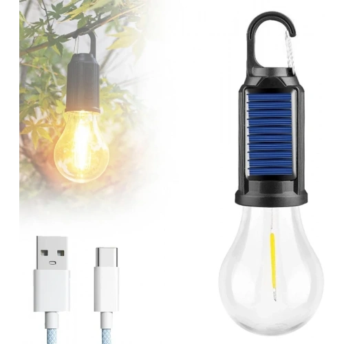 Solar Güneş Enerjili Led Ampul 3 Modlu Uzaktan Kumandalı Solar Camping Lamp (5365)