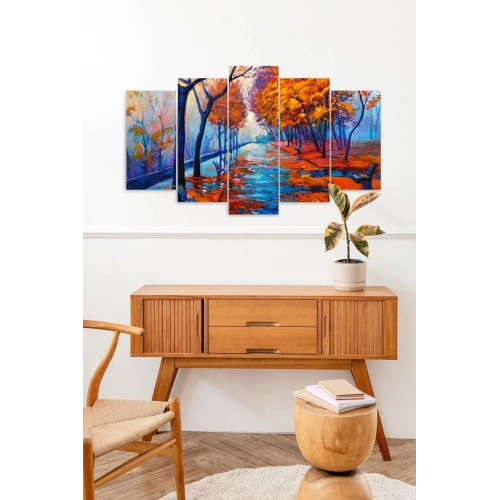 Sonbahar Cadde 5 Parçalı Mdf Tablo 60 x 100